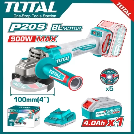 Cordless Angle Grinder 4″ TAGLI261021 | Company: Total