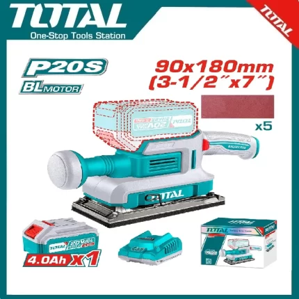 Cordless Finishing Sander 90mmx180mm TFSLI20311 | Company: Total