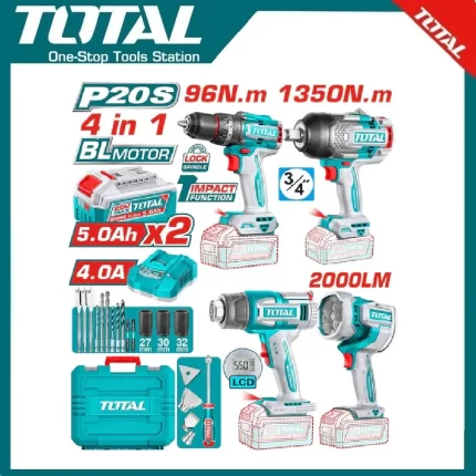 Cordless 4Pcs Combo Kit TOSLI250608 | Company: Total